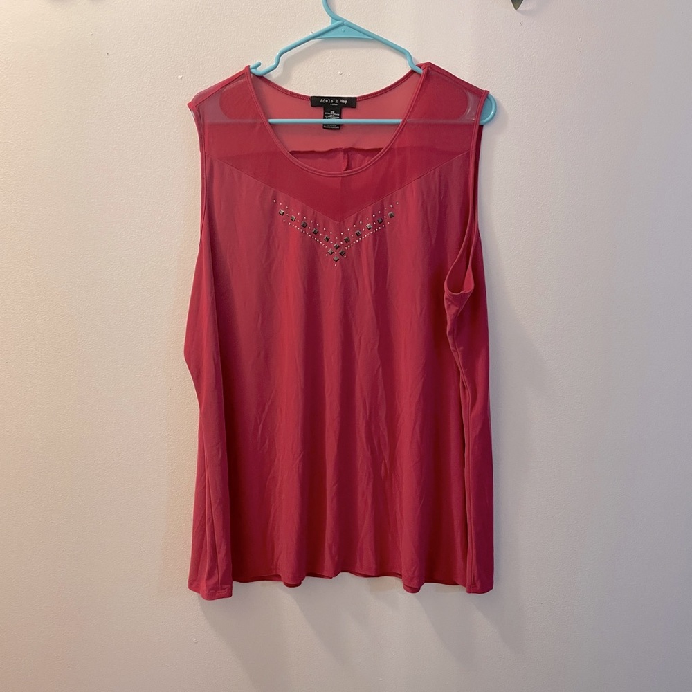 Pink Sleeveless Top
